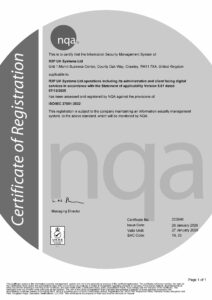ISO 27001 certificate