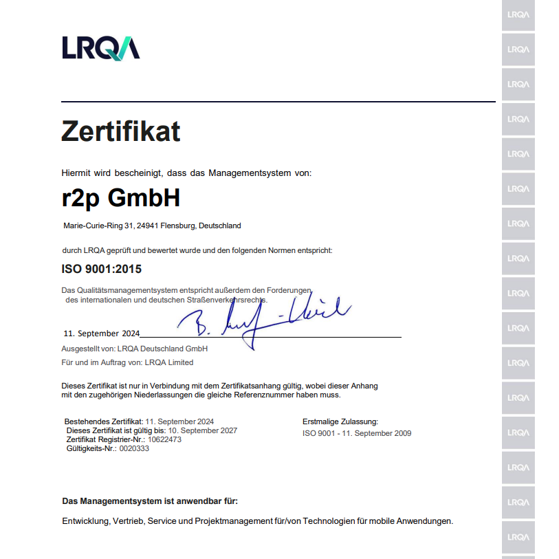KBA certificate certificate