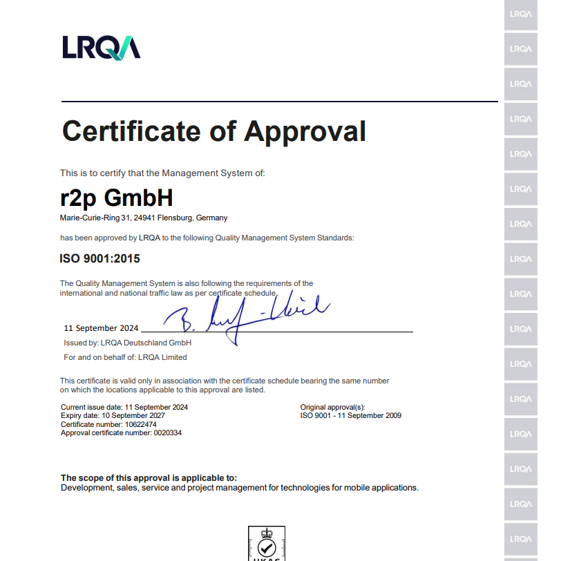 KBA certificate certificate